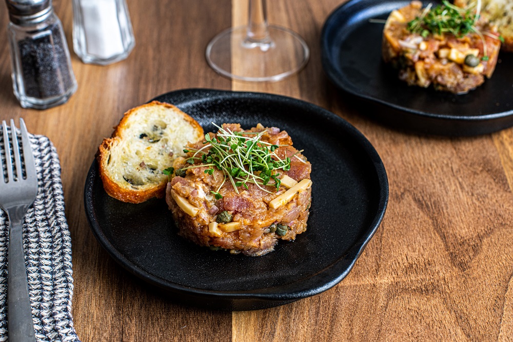 Tartare de bœuf au gouda fumé