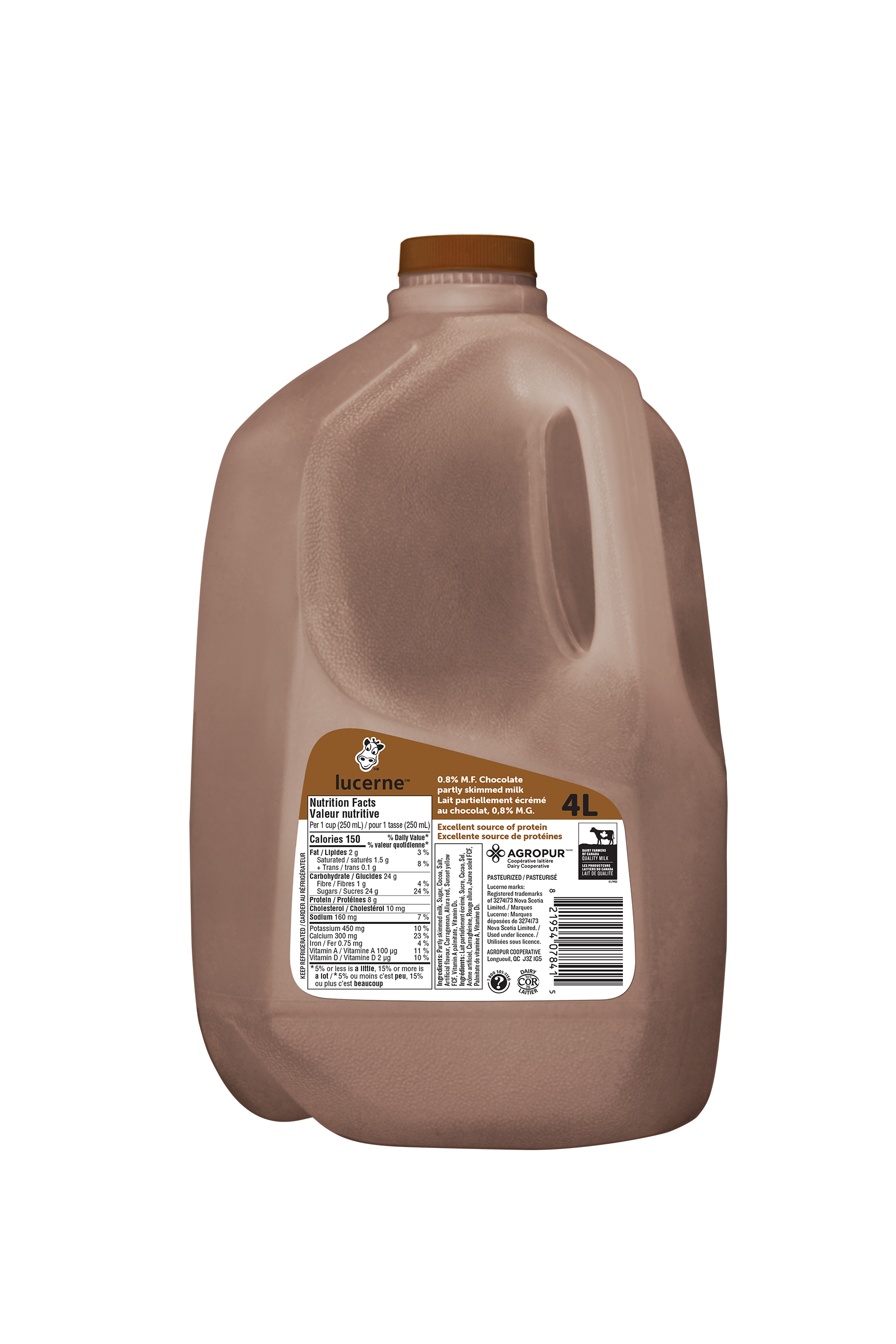 4L LUCERNE CHOCOLATE MILK 0.8% JUG