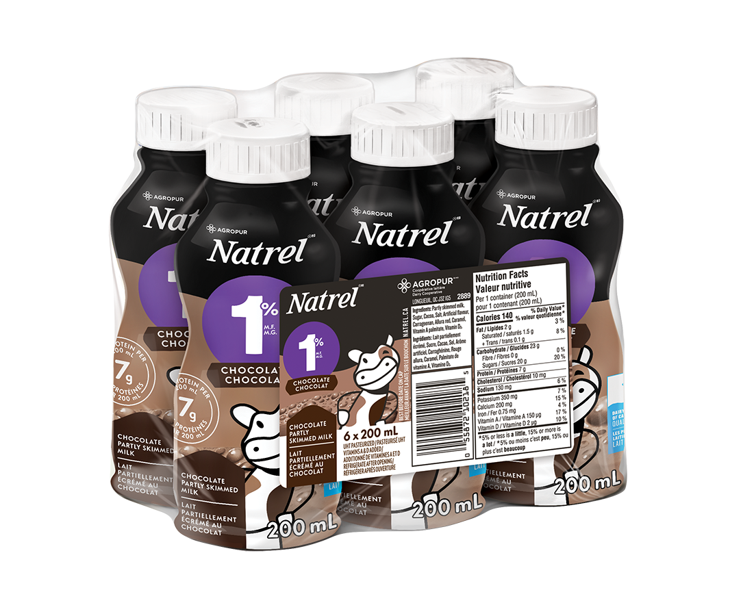 200ML NATREL LAIT AU CHOCOLAT 1%