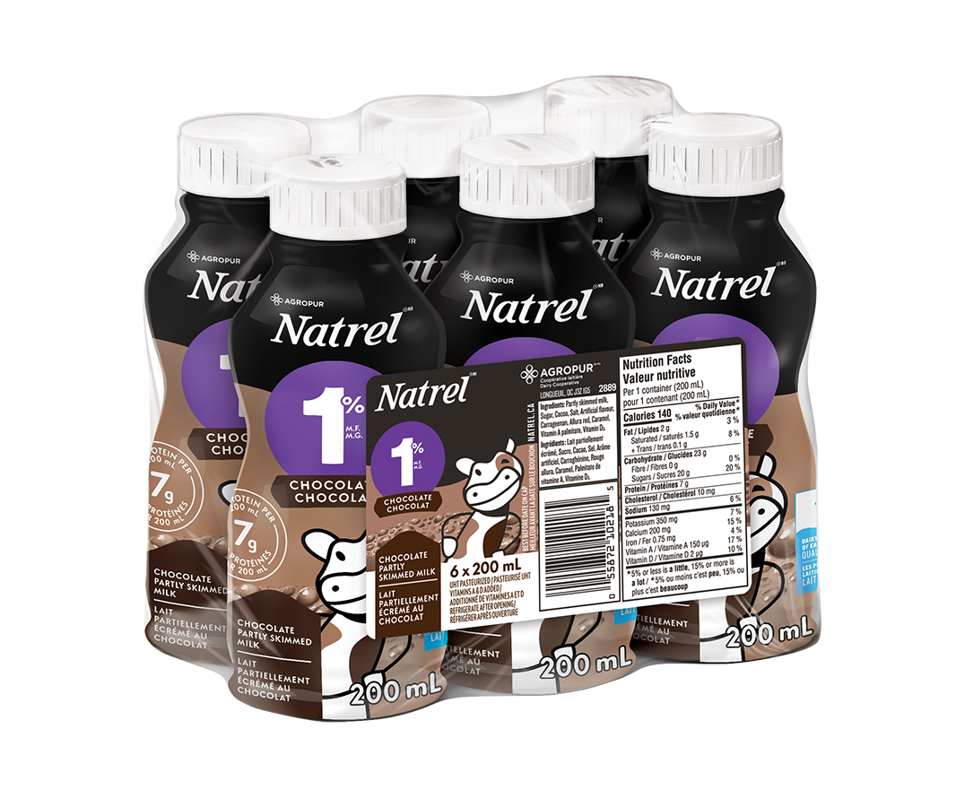 200ML NATREL CHOCOLATE MILK 1%