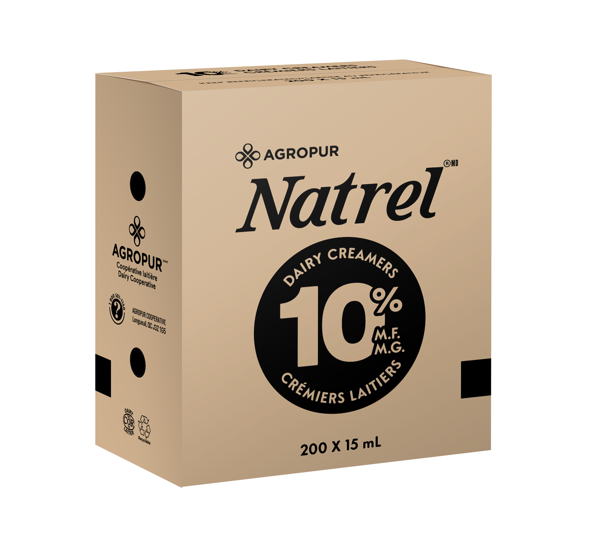 200X15ML NATREL CRÉMIER LAITIER 10%