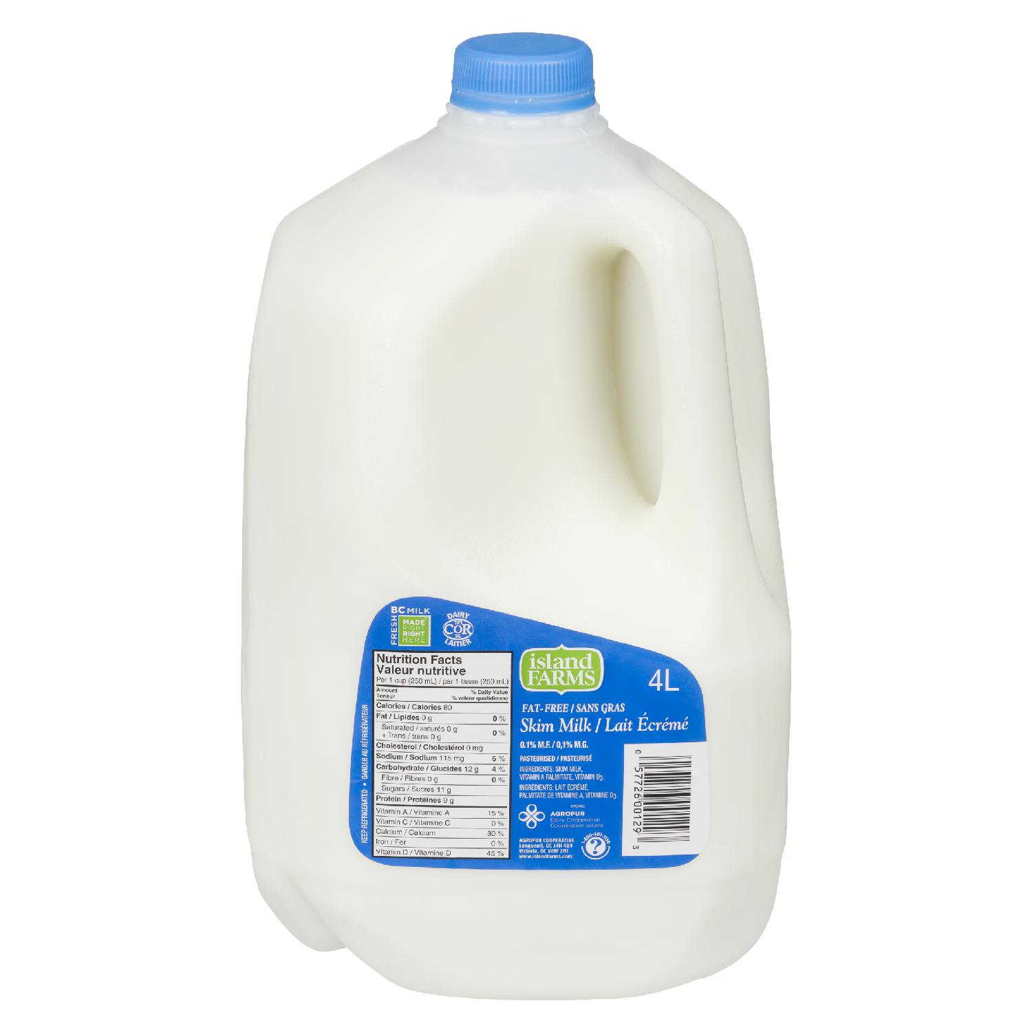 ISLAND FARMS 4L JUG SKIM | Agropur Solutions