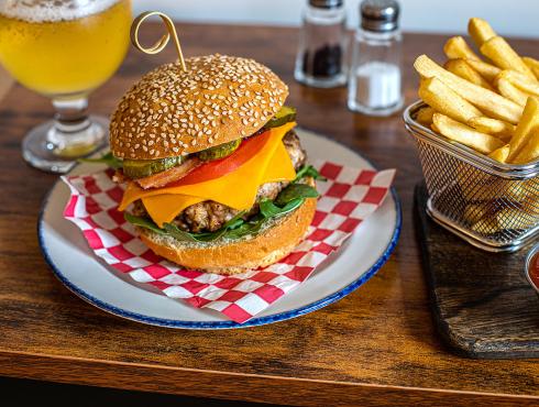 Burger de veau et cheddar