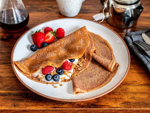 Thin chocolate crepes