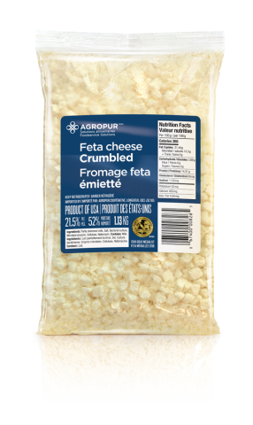 S:\Marketing_Canada\Fromages Fins\GUIDES DES FROMAGES\Photos_2023\Agropur Food Service Solutions\FETA EMIETTE ASA 4X1.13KG